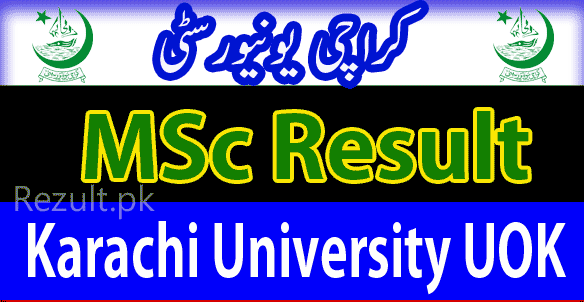 UOK Karachi University MSc result 2024