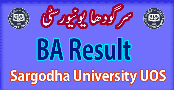 UOS Sargodha University BA result 2024