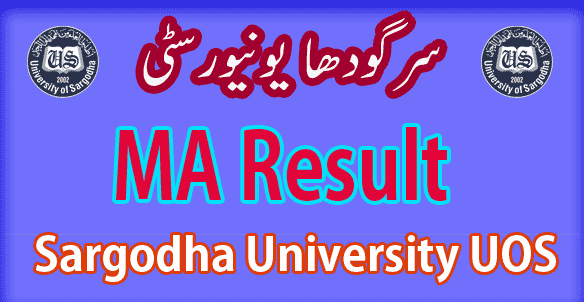 UOS Sargodha University MA result 2024